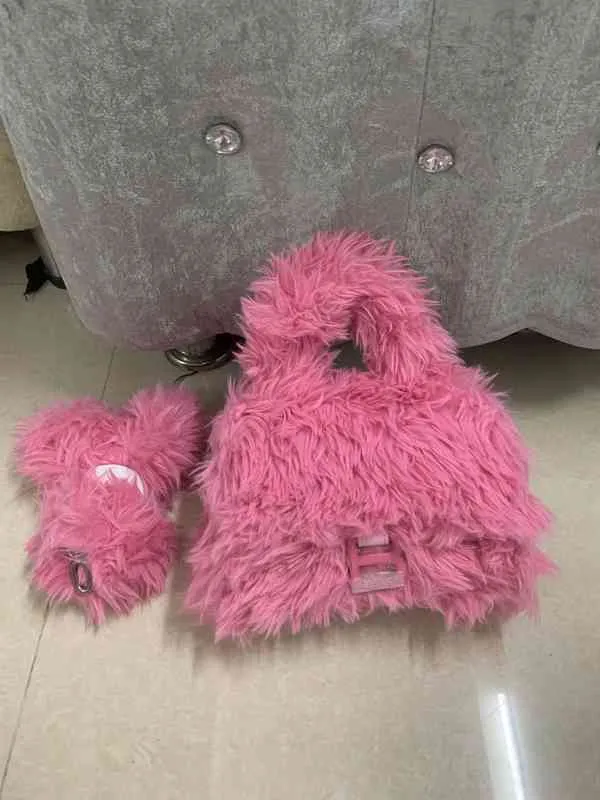 Borse Sconto del 70% sulla nuova borsa a clessidra in peluche Borsa a tracolla in peluche con una borsa a tracolla per borse da donna