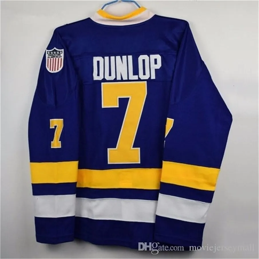 Vipceomit #7 Reggie Dunlp Charlestown Jersey Slap Shot slapshot Movie Hockey tröjor