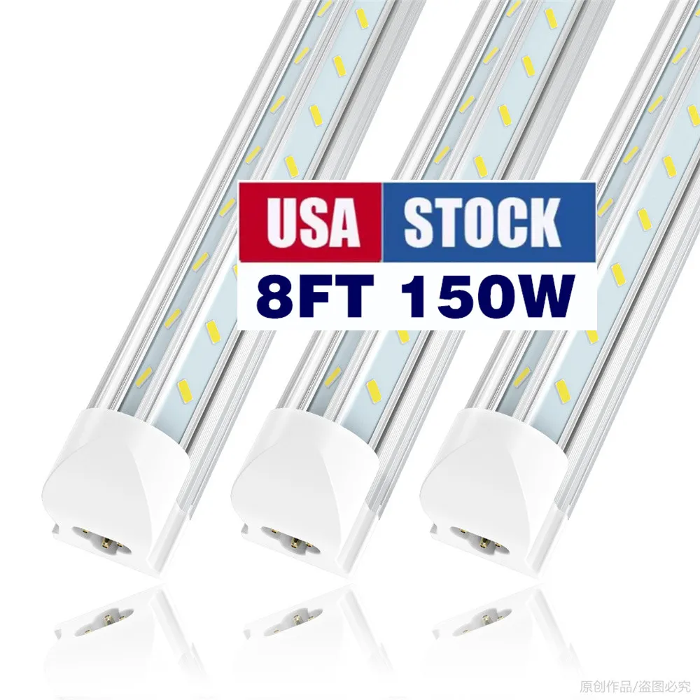 JESLED COOLER DOOR LED TUBE v Shaped 8ft Lights 4ft 8ft SMD 5730 8フィートT8 150Wダブルサイドインテグレーションショップライト15000LM株