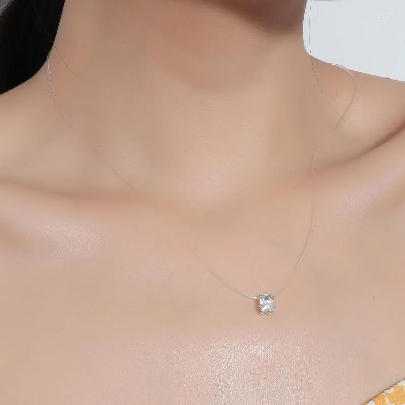 Pendant Necklaces Fashion Necklace Specially Designed For Women Gold Color Square Zircon Gift Girlfriend Party Prom