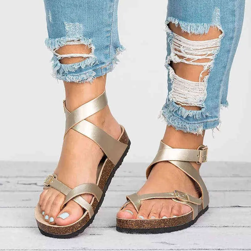 Factory Direct Sandals vrouwen zomerschoenen vrouwen platte sandalen voor strand chaussures femme clog plus size casual flip flop j220527