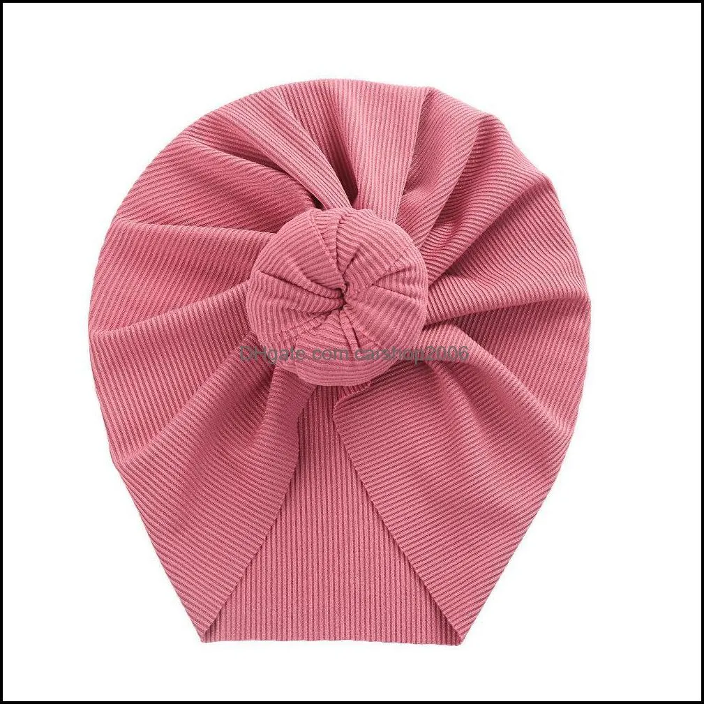 ins candy colors hair accessories newborn baby headband knot hats toddler headwrap elastic infant turban knot fabric beanie cap for