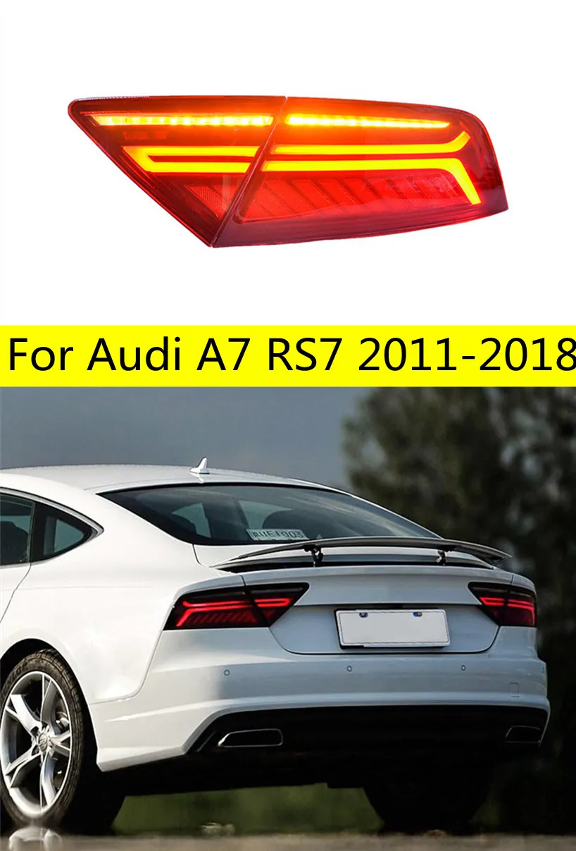 LED Taillights Assembly For Audi A7 RS7 2011 18 Rear Fog, Brake, Turn