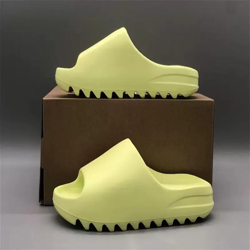 Slippers Shoes Outdoor Sneakers Foam Runner Slide Glow Green Sports With Original Box Women 307S