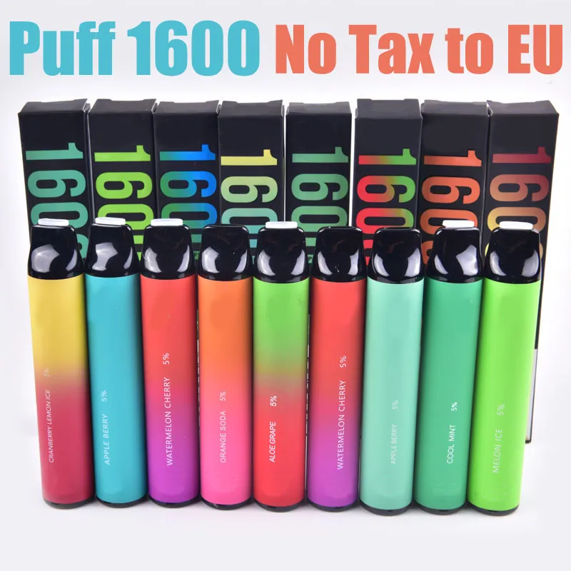 Puff 1600 Puffs Disposable Vape E Cigarette Kit Pen Pod E Cigs Kits 1000mah 6.5ml prefilled