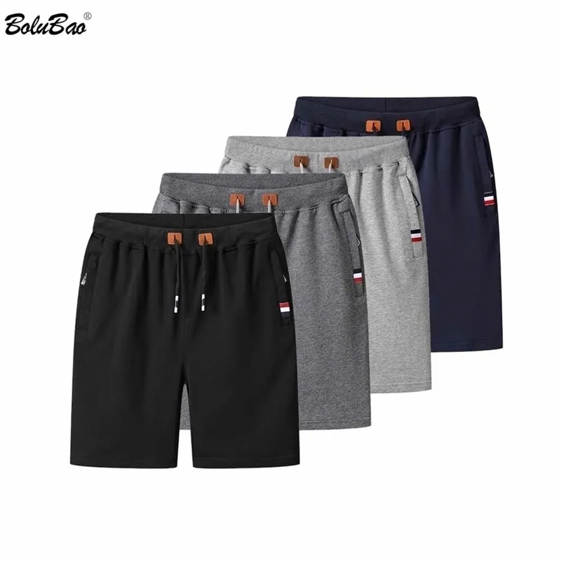 Bolubao тренд бренд бренда повседневные шорты Мужчины Мужские модные солидные брюки с дикими колена