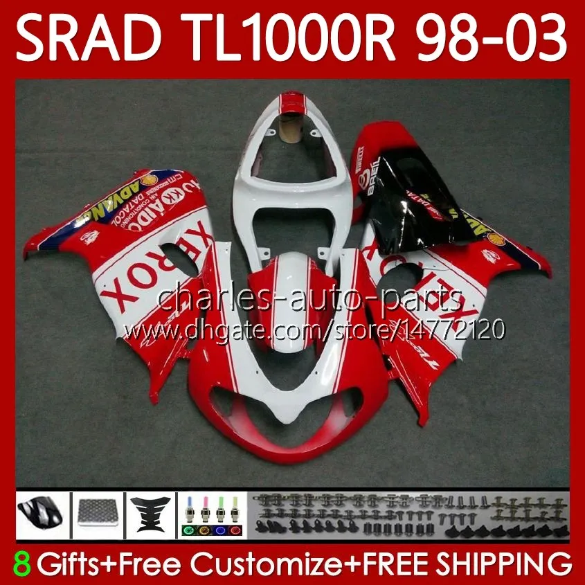 Suzuki Srad TL1000R TL-1000 TL 1000 R 98-03 TL-1000R TL1000 R 98 99 00 01 02 2000 2002 2002 2002 2003 2000 2002 2002 2001 2002 2002 2002 2002 2002年フェアリングキットファクトリーレッドブルク