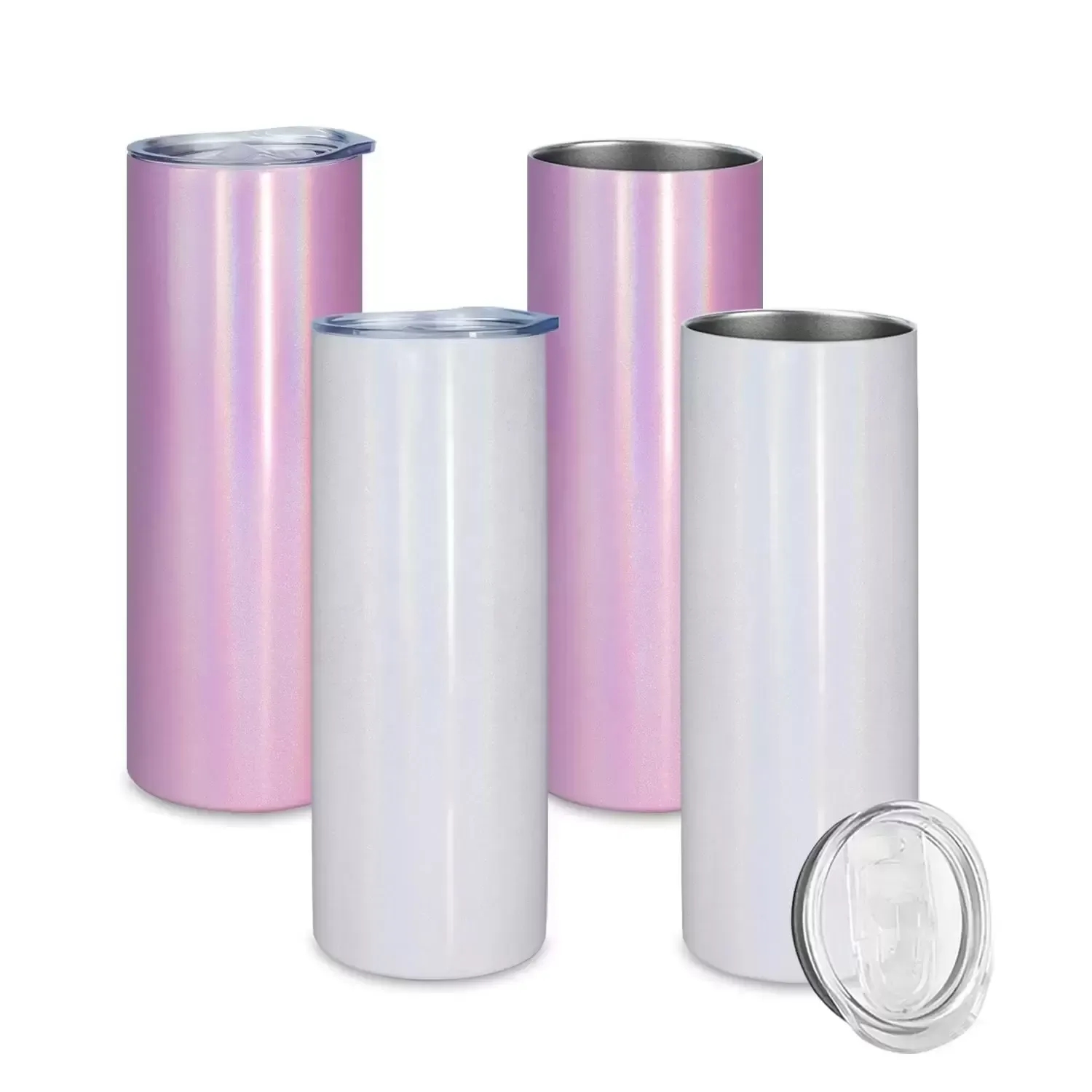 US Stock Glitter stainless steel double wall 20 oz cups holographic glitter sublimation tumbler fy4373 0307