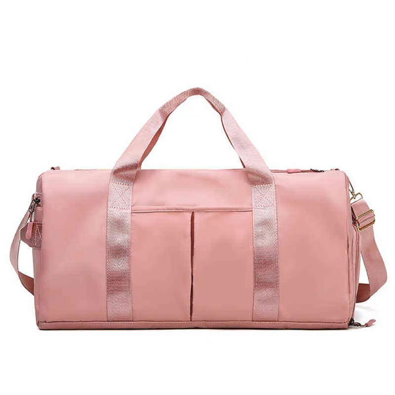 Sacs Duffel Automne Nouveau sac de voyage Sport de plein air Gym Mode avec chaussures Bit Storage Unisexe Oxford Tissu Épaule S Sec et humide 220728