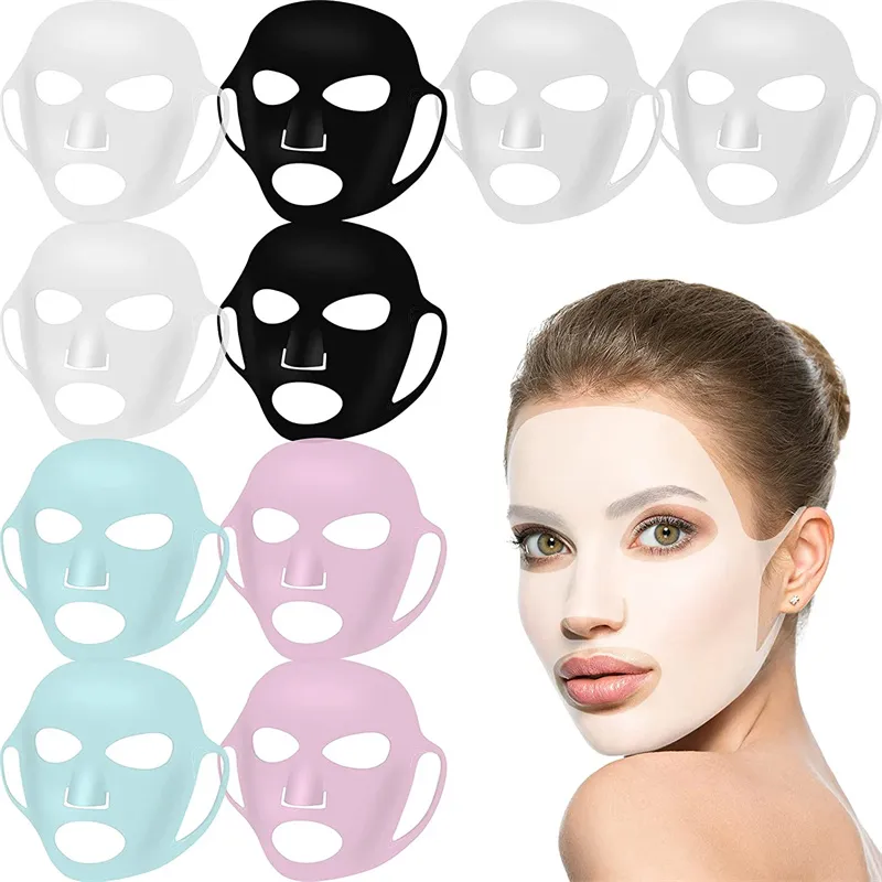 Wiederverwendbarer Silikon-Gesichtsmaskenhalter für Blattmasken, verhindert Verdunstung. Maskenblattabdeckung