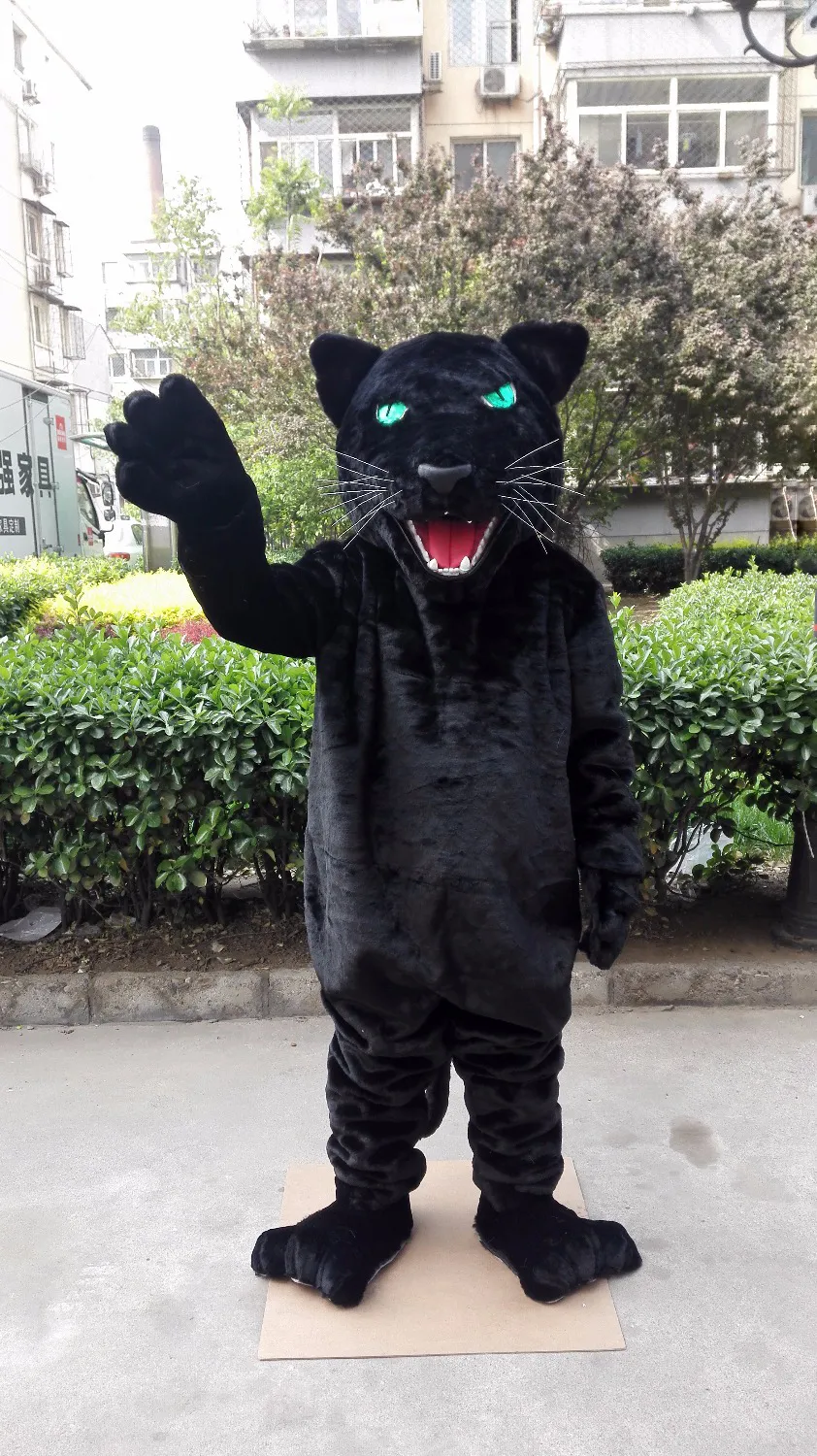 Black Panther Leopard Jaguar Cougar Mascotte Kostuum Custom Fancy Costume Anime Kits Mascotte Fancy Dress Carnaval 41156