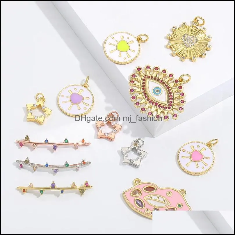 moon star heart charms for jewelry making supplies bohemia colorful cute pendant charm diy earrings necklace charms