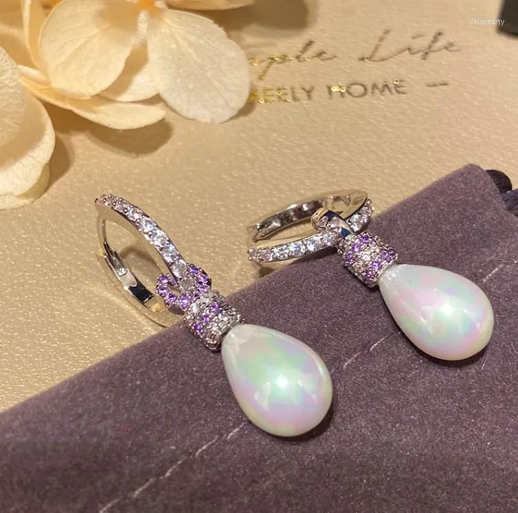 Orecchini a bottone Designer per donna Orecchini di perle Forma a bulbo Retro Elegante orecchino Accessori lunghi Light Luxury Dale22