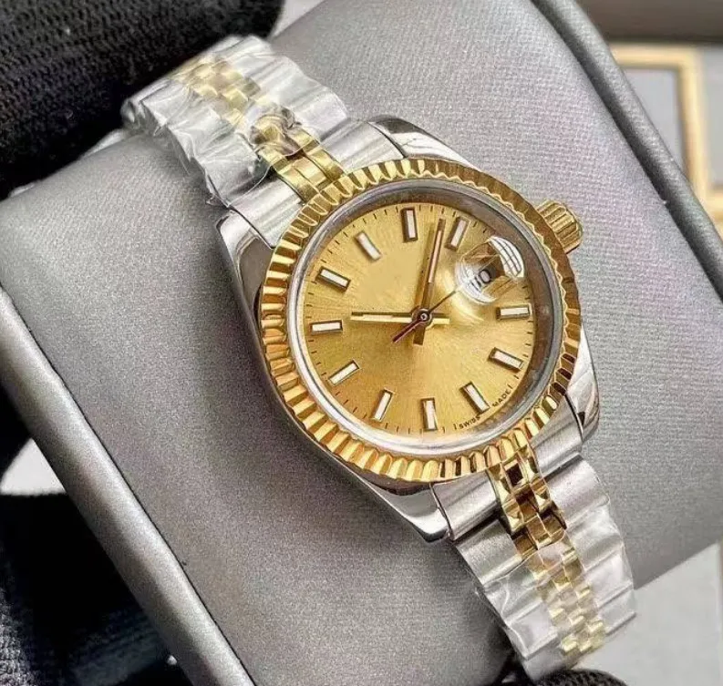 Piękna wysokiej jakości moda Rose Gold Ladies Watch 28 mm mechaniczne automatyczne zegarki damskie 2022