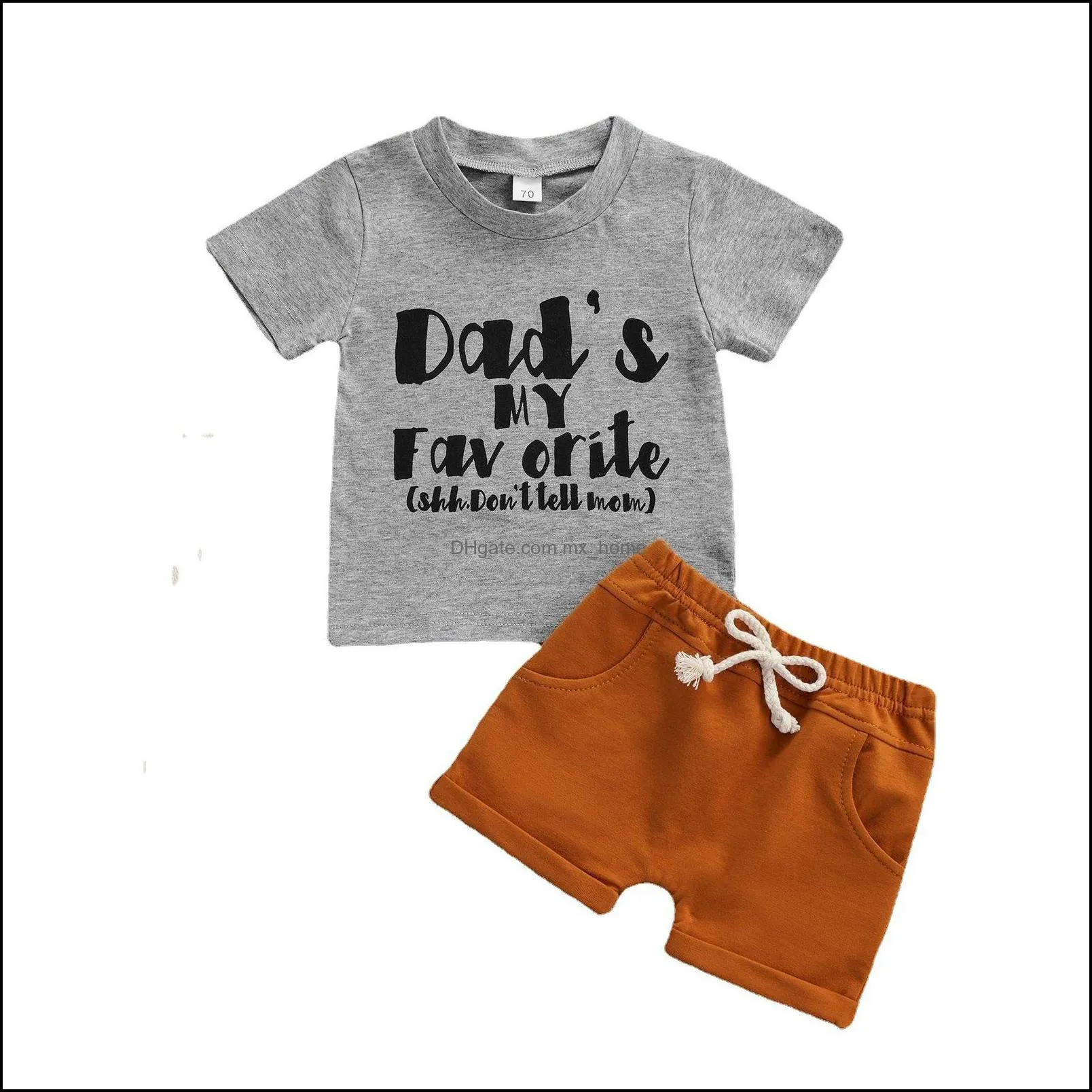 kids clothing sets boys outfits infant letter print tops+shorts 2pcs/set summer fashion boutique baby clothes z6412