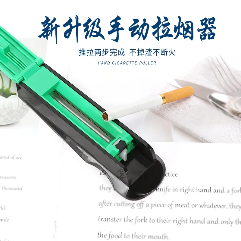 Pipe New Plastic 8.0mm Puller Uppgraderad Smooth Cigarette Machine Manual Cigarett Pusher Fillerxxx