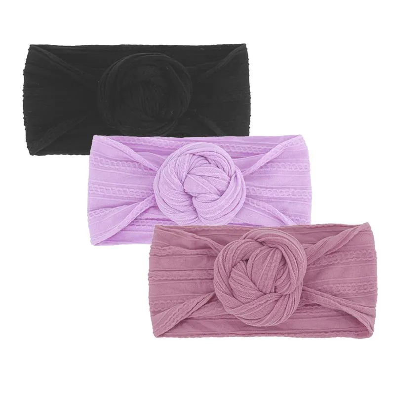 Accessoires pour cheveux Bébé Bandeau Plain Toddler Infant Garçons Filles Stretch Solide Noué Bandeau Chapeaux 3 Bandeaux D'hiver Pour BabyHair