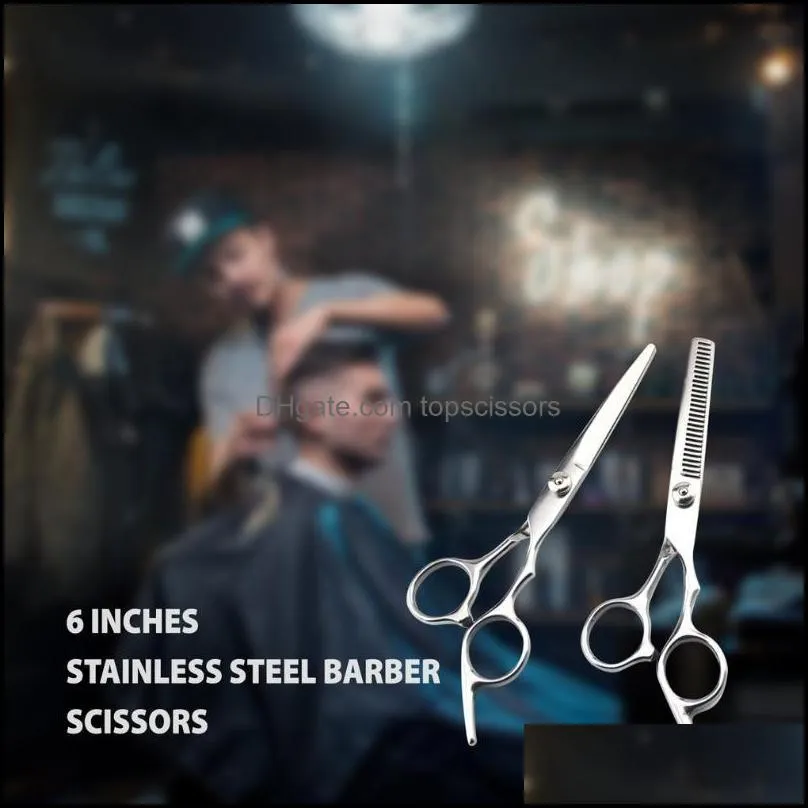 Hair Scissors Portable Stainless Steel Hairdressing Cutting Thinning Shears