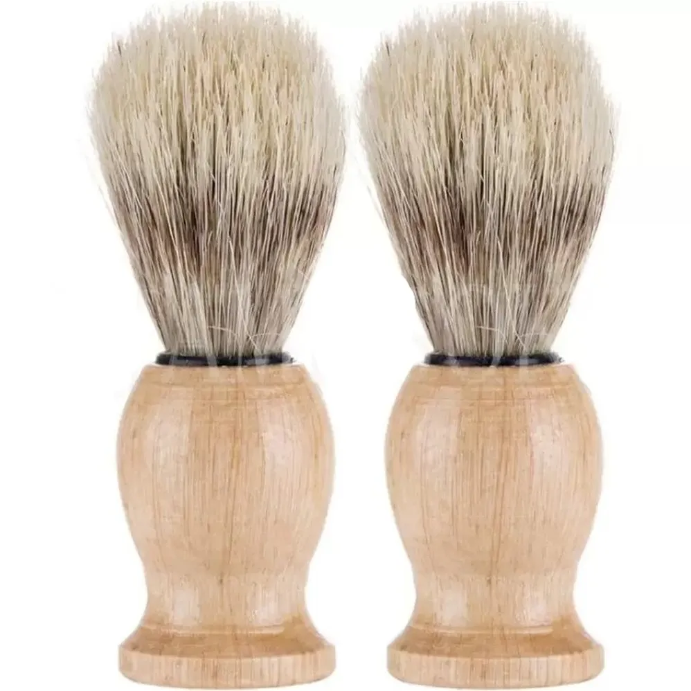 Woody Beard Brush Brestles Shaver Tool Man Man Rakar borstar duschrumstillbehör Clean Home 0509