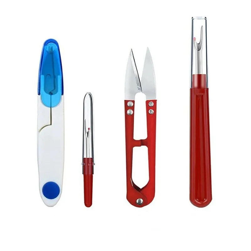 4 pièces outils d'artisanat Kit de découseur de couture fils de point colorés Unpicker couture RipperCutter ciseaux pour fil à coudre enlever 20220427 D3