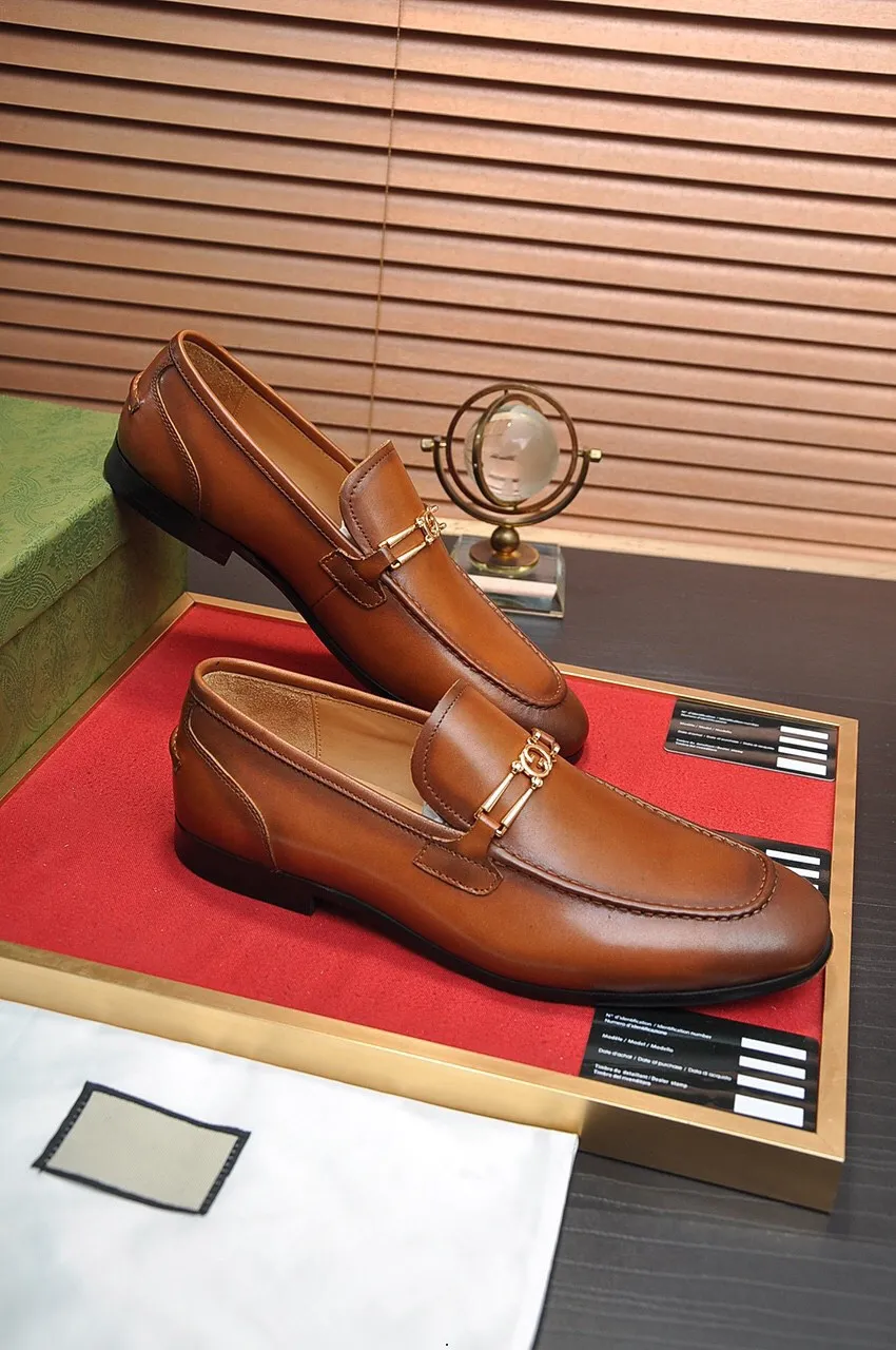 Designer Luxury Leather Shoes Mens Business Formal Workwear Shoes Black