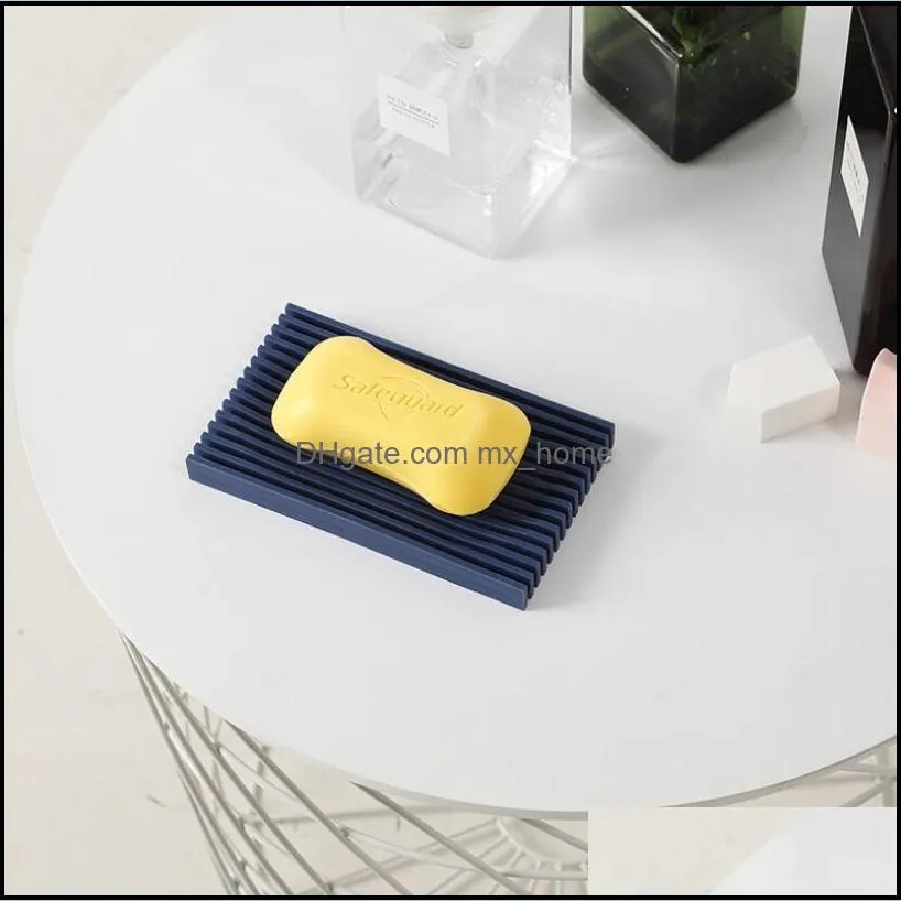 soap dishes silicone holders storage rack drain trays soapbox shower tray tool dish plate holder