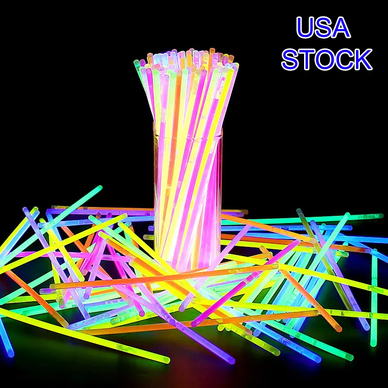 1000 Glow Sticks Bulk Glow in the Dark Party Novelty Lighting Supplies met oogglazen Kit-Braceerets kettingen en meer-12 uur pack 8 inch USA Stock