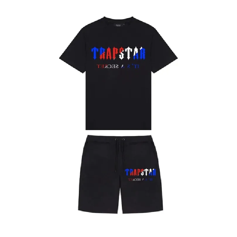 Продавать как торты Trapstar Mens Clothing Tshirt Suit Sets Harajuku Tops Leisure Trubebeach Случайные шорты наборы 220707