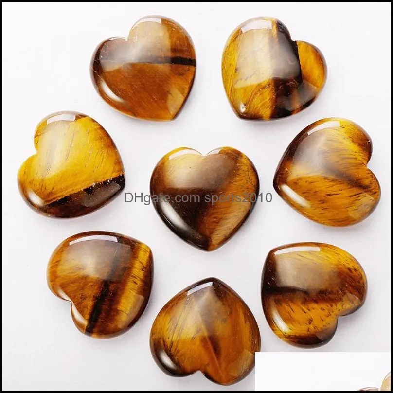 30mm heart ornaments natural rose quartz turquoise stone naked stones decoration hand play handle pieces accessories sports2010