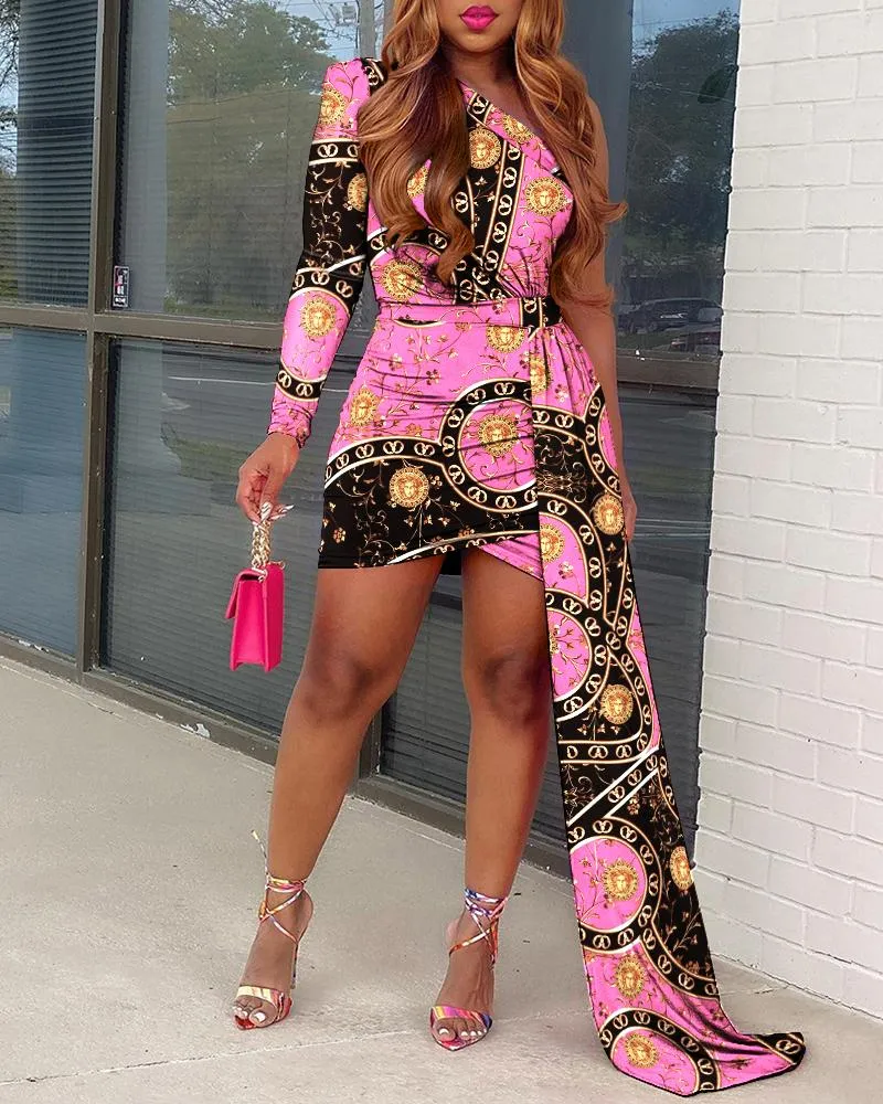baroque print bodycon dress Baroque Color Block Bodycon Dress Nu Face Style