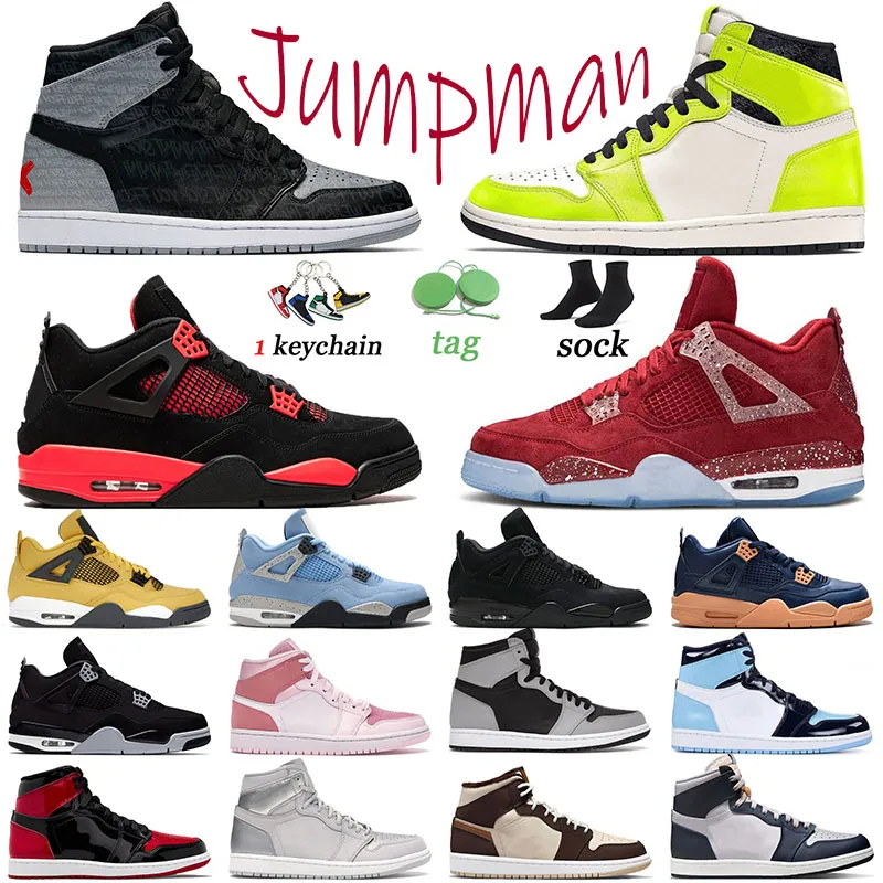 Jumpman 1 Basketballs Shoes 4 Sneakers de zapatillas de zapatillas negras militar