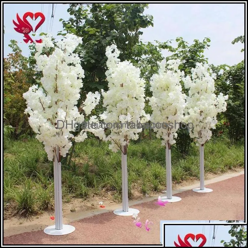 Decorative Flowers & Wreaths Festive Party Supplies Home Garden Wedding Decoration 5Ft Tall Slik Artificial Cherry Blossom Tree Roman