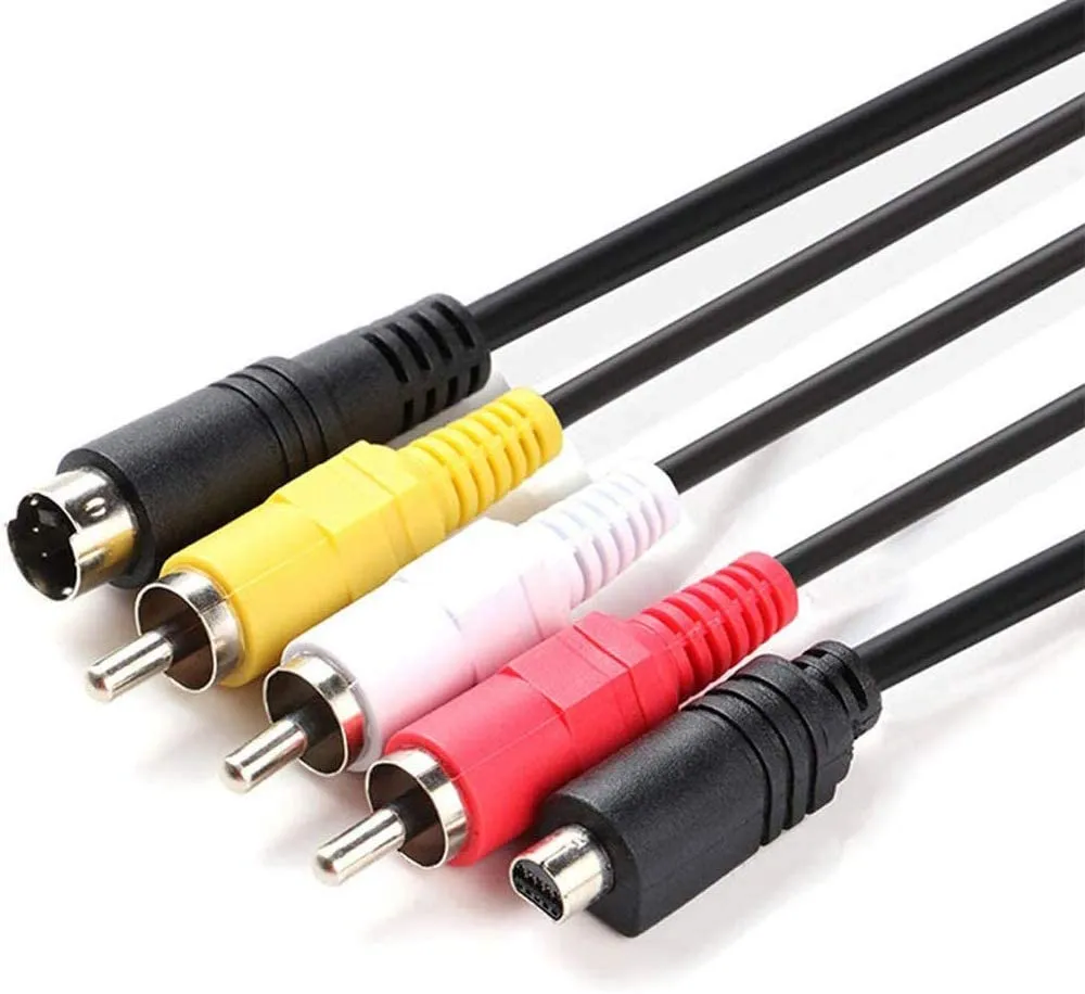 استبدال VMC-15FS VMC-30FS 10PIN CABLE VIDEO CABLE AV TV-OPT متوافق مع Sony Handycam Camcorder DCR-SR80 DCR-SR80E DCR-SR82 DCR-SR82E ومزيد من الطرز (1.5M)