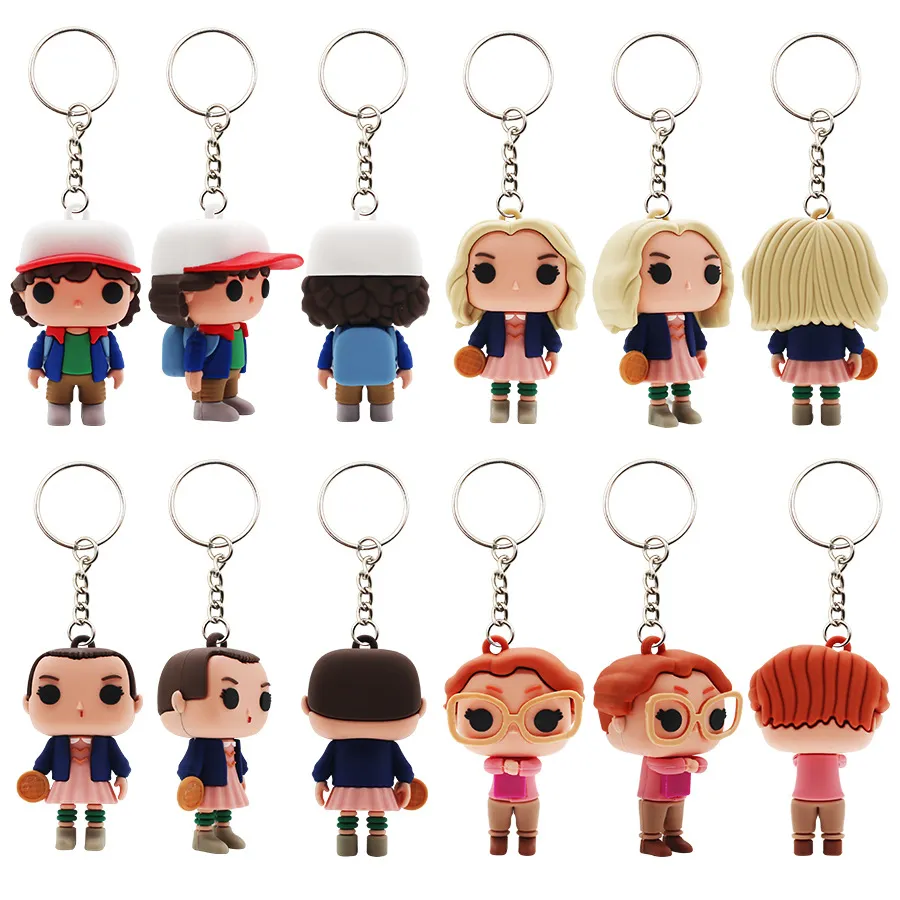 Stranger Things Keychain Toys Thriller Amerikaanse tv -serie ornament Creative Keychain Factory Outlet gratis ups