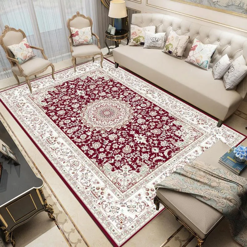 Ковры плюс размер богемия персидская гостиная коврики ретро-ковров против скольжения коврик для коврика входная дверь спальня спальня кроват