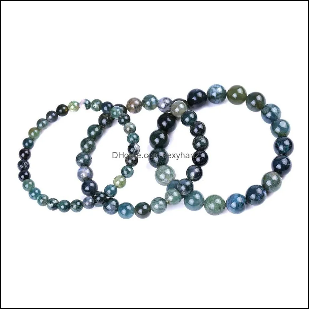 6 8 10 mm natural agate beaded bracelets lucky buddhist prayer beads couple bracelet