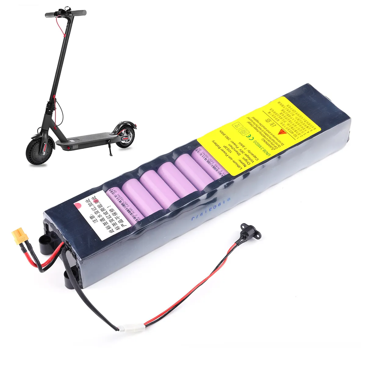 E-Scooter Batteripaket 36V 6Ah 6,6Ah 7,8Ah 7,5Ah stark kraftvikbar 37V litiumjonbatterier utbytbara elscooterbatterier