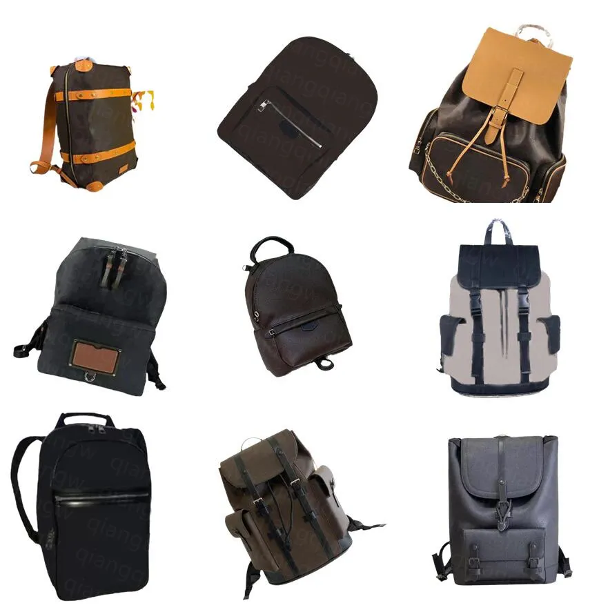 Mode Men äkta läderbrev ryggsäck Apollo Bag Christopher Slim Luxury Designer Back Pack Högkvalitativ kvinnor axelväska resor ryggsäckar skolväskor