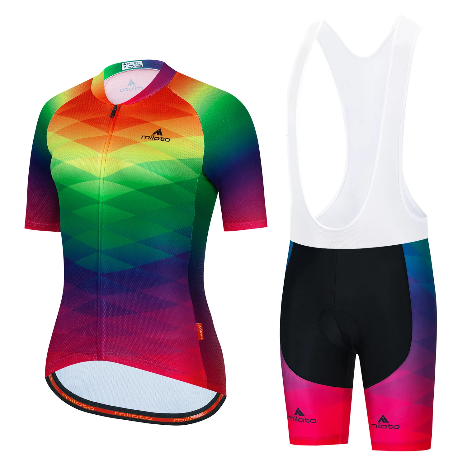 2024 mulheres miloto verão pro conjunto camisa de ciclismo respirável equipe corrida esporte kits bicicleta dos homens roupas curtas m36
