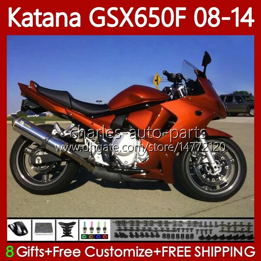 Nadwozie dla Suzuki Katana GSXF 650 GSX-650F Wszystkie pomarańczowe GSX650F GSXF650 2008 2000 2011 12 13 14 14 120NO.118 GSX 650F GSXF-650 08 09 10 11 2012 2013 2014 OEM Łwycenia