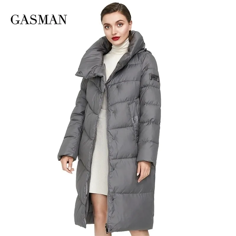 Gasman dames winterjas voor dames jas lang warm down parka capucheed outseares oversize vrouwelijk modemerk puffer jassen 009 201210