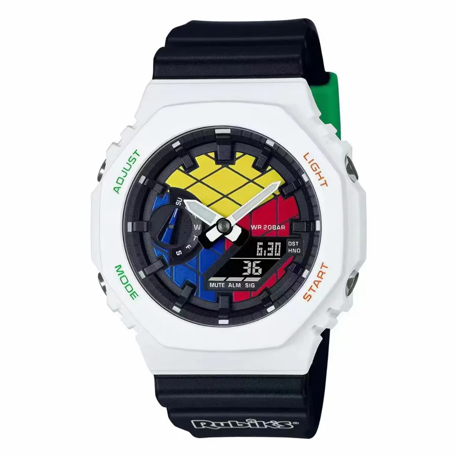 フル機能の腕時計 LED デュアルディスプレイ男性女性ガールカジュアルスポーツロイヤルオーク電子アナログデジタルレディース防水時計-3