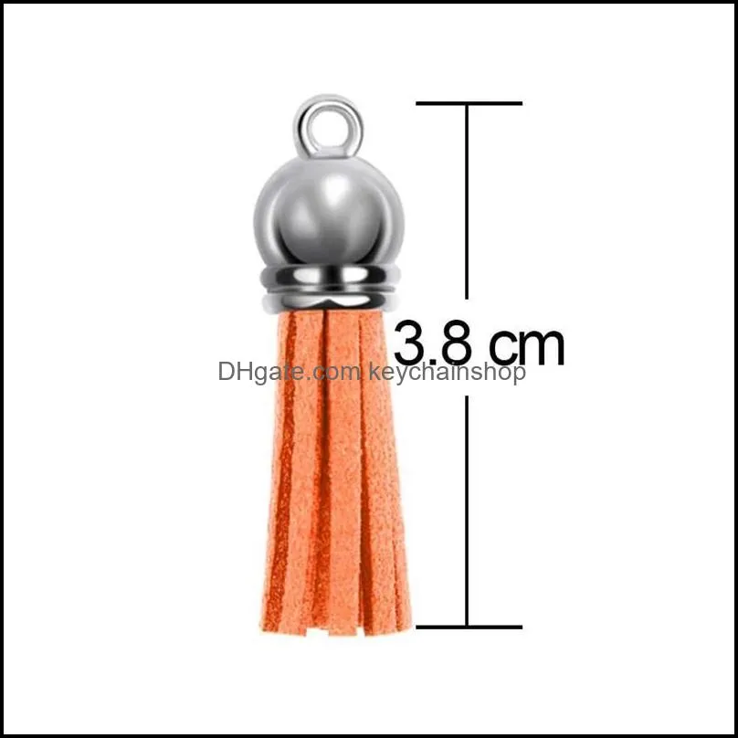 keychains 250pcs/set keychain tassels bulk colored leather tassel pendants for diy and craftkeychains