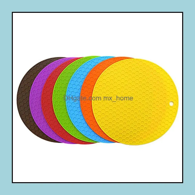 silicone insulation pad silicone non-slip heat resistant mat coaster cushion placemat pot holder kitchen accessories cooking utensils