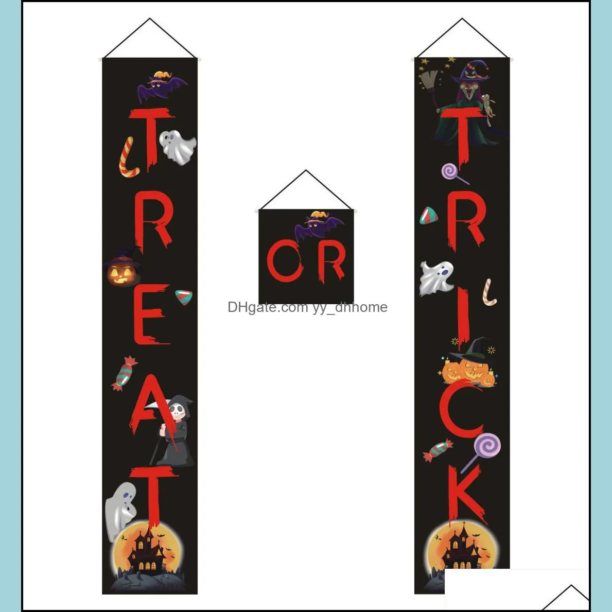 halloween party supplies door couplet hanging sign for outdoor garden party decoration flag banner wall pendants customizable dbc