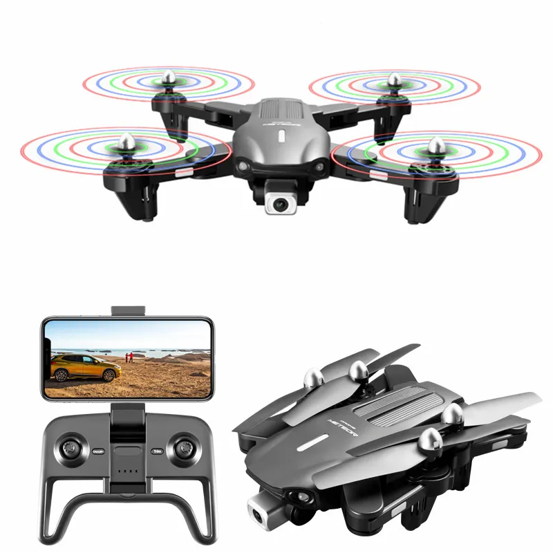 Alta Qualidade Mini K106 LED Light Drone 4K Câmera Visual Evitar Obstáculos Posicionamento de Fluxo Óptico Dobrável RC Quadcopter Brinquedos Entrega Racing Dron