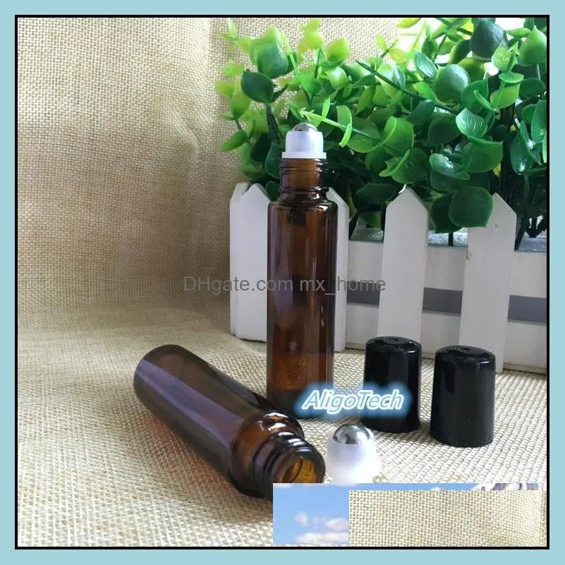 Hot Sale Amber Clear 15ml Roll On Roller Bottles For Essential Oils Roll-on Refillable Bottles 1/2OZ With Metal Roller Ball 600pcs/LOT