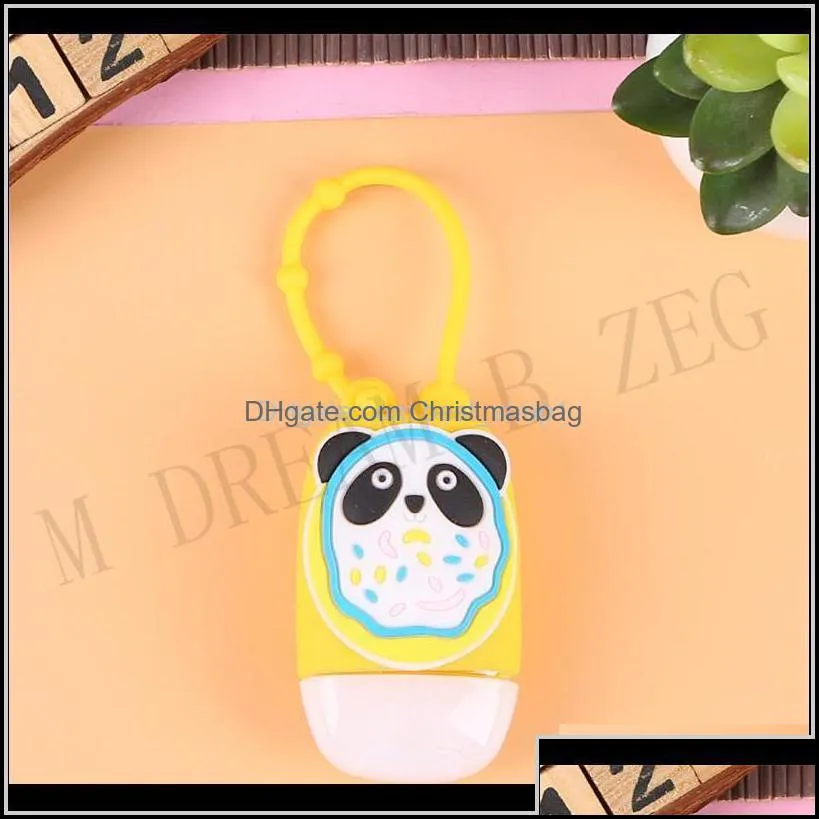 Party Favor 30Ml Sanitizer Keychain Silcione Cartoon Mini Cover Gel Hand Soap Bottle Holder With Refillable Travel Ilzj6 Cbhwr