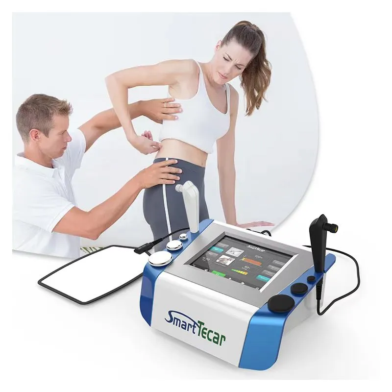 Portátil Dithermy Smart Tecar Massageador de corpo inteiro therpay Machine CET RET Equipamento físico para alívio de dores corporais Fasceíte plantar Massagem de ombros e joelhos