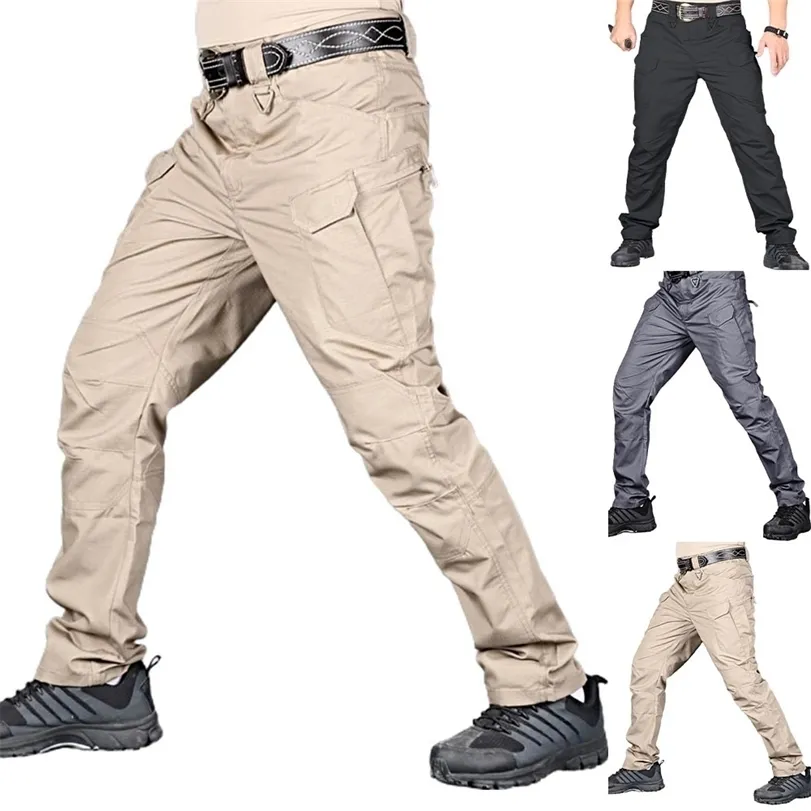 Hommes technique coupe-vent militaire pantalon Cargo coupe décontractée pantalon assaut extérieur randonnée Sport Streetwear pantalon de survêtement 220330